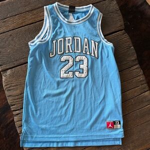 Jordan #23 Light Blue Mesh Basketball Jersey Youth Boys Girls XL 13-15 years